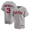 Punc B.Red Sox #3 Ceddanne Rafaela Player Gray Road Limited Home Game Stitched Jersey