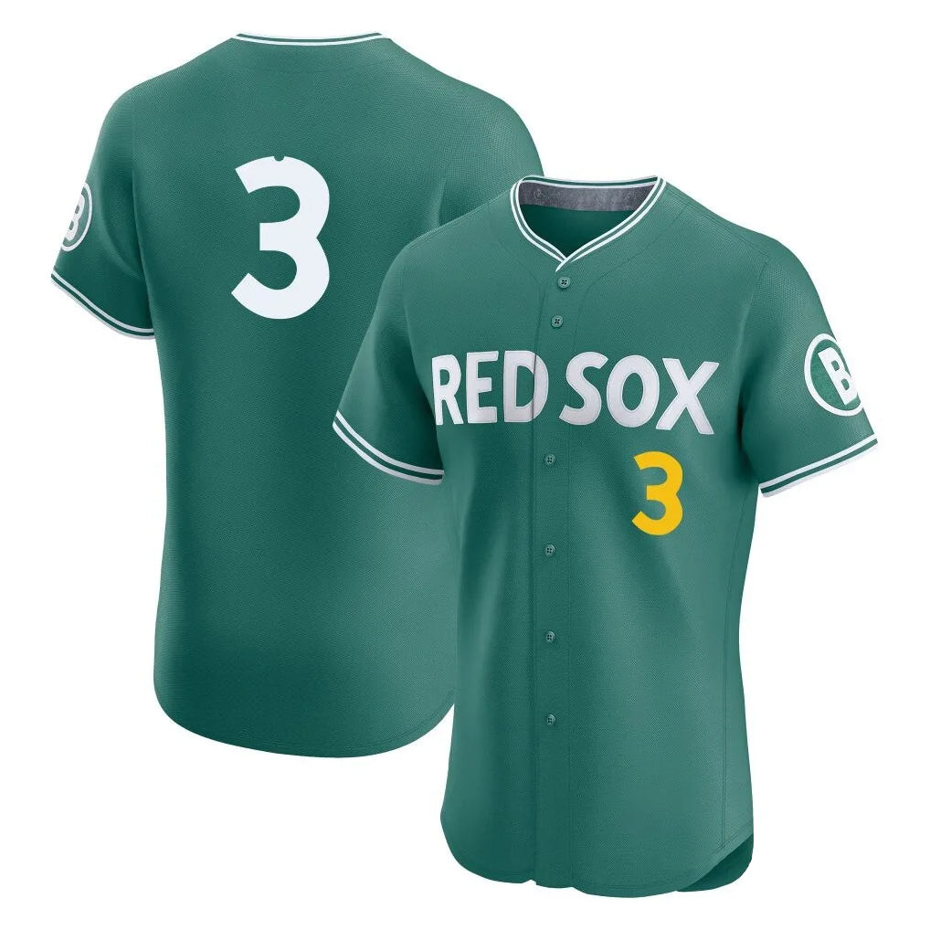 Punc B.Red Sox #3 Ceddanne Rafaela Player Green City Connect Limited Elite Home Game Stitched Jersey