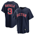Punc B.Red Sox #3 Ceddanne Rafaela Player Navy Home Game Stitched Jersey