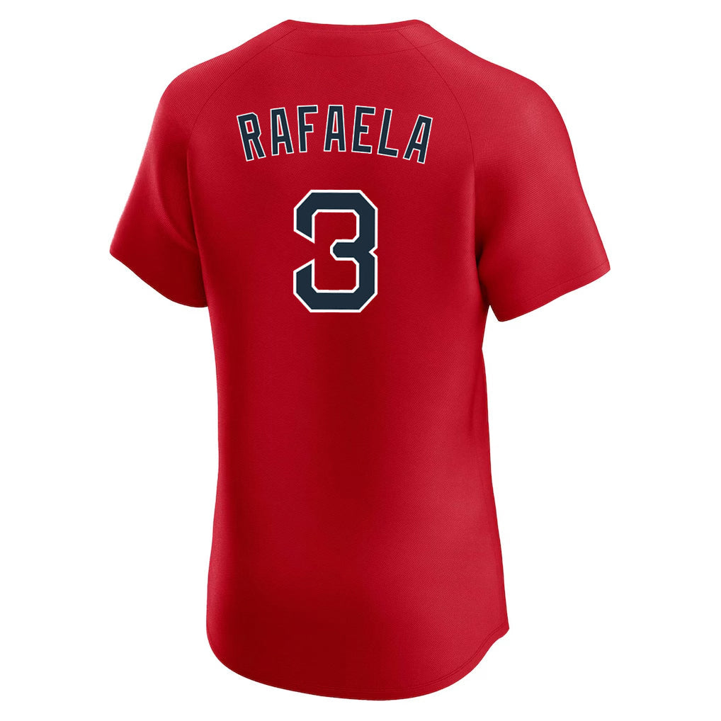 Punc B.Red Sox #3 Ceddanne Rafaela Player Red Limited Elite Home Game Stitched Jerseys