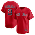 Punc B.Red Sox #3 Ceddanne Rafaela Player Red Limited Home Game Stitched Jersey