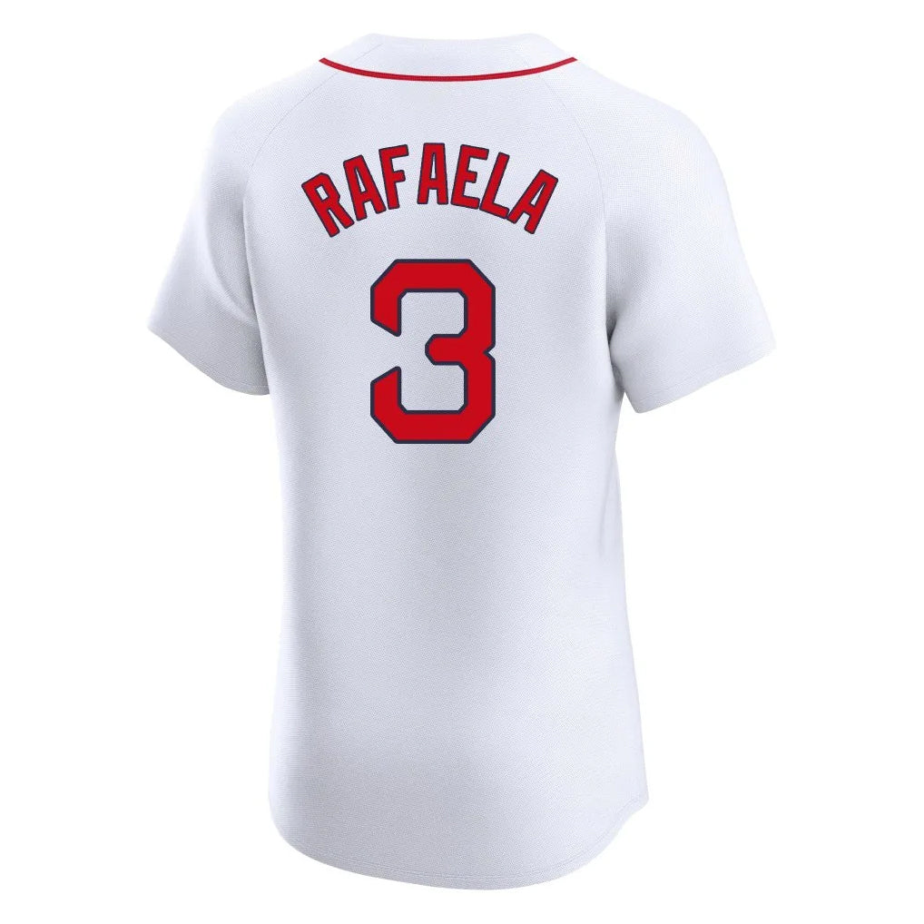 Punc B.Red Sox #3 Ceddanne Rafaela Player White Limited Elite Home Game Stitched Jerseys