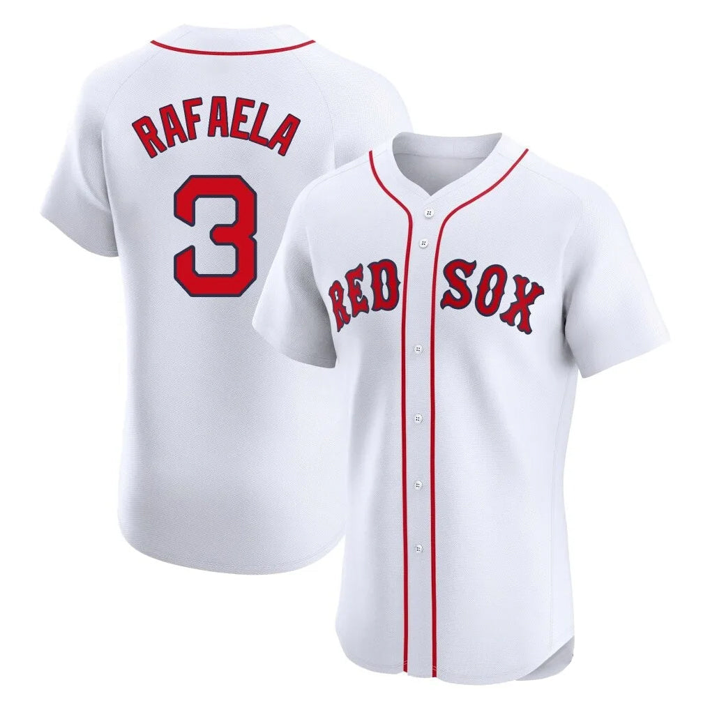 Punc B.Red Sox #3 Ceddanne Rafaela Player White Limited Elite Home Game Stitched Jersey