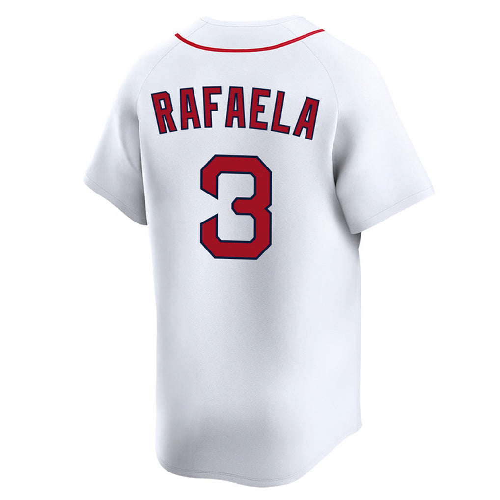 Punc B.Red Sox #3 Ceddanne Rafaela Player White Limited Home Game Stitched Jerseys