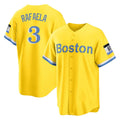 Punc B.Red Sox #3 Ceddanne Rafaela Player Yellow Home Game Stitched Jersey