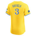Punc B.Red Sox #3 Ceddanne Rafaela Player Yellow Limited Elite Home Game Stitched Jerseys