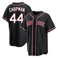 Punc B.Red Sox #44 Aroldis Chapman Player Black Out Home Game Stitched Jerseys