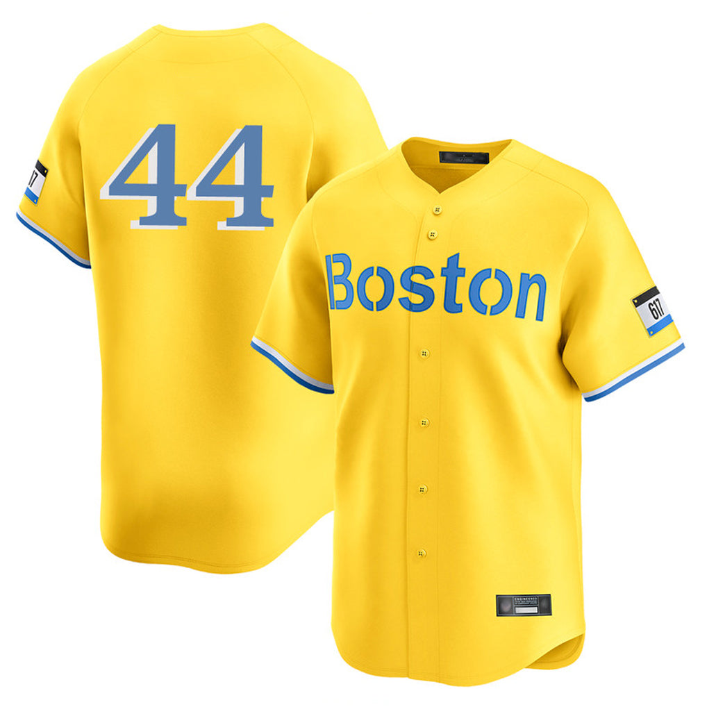 Punc B.Red Sox #44 Aroldis Chapman Player Yellow Limited Home Game Stitched Jerseys