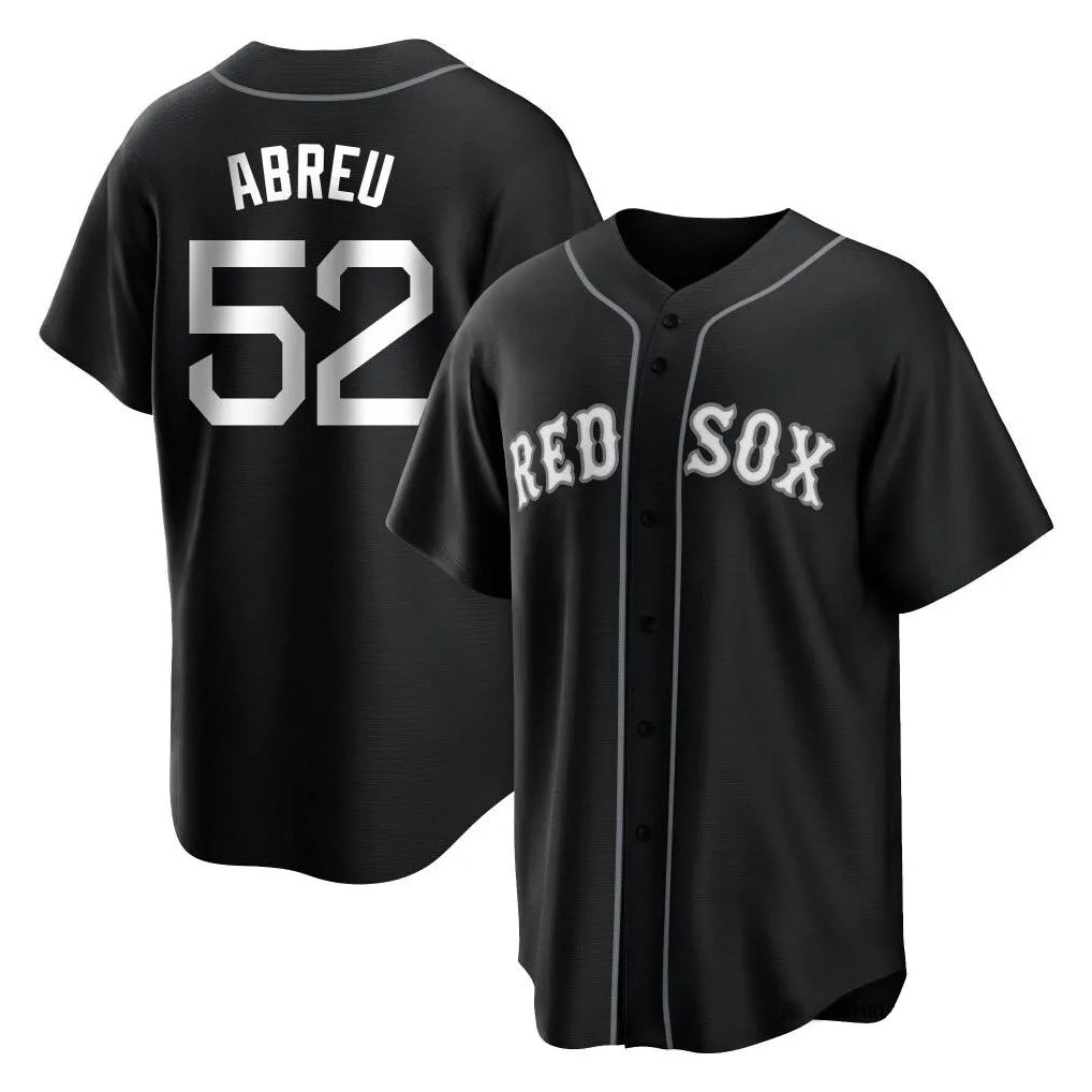 Punc B.Red Sox #52 Wilyer Abreu Player Black Home Game Stitched Jerseys