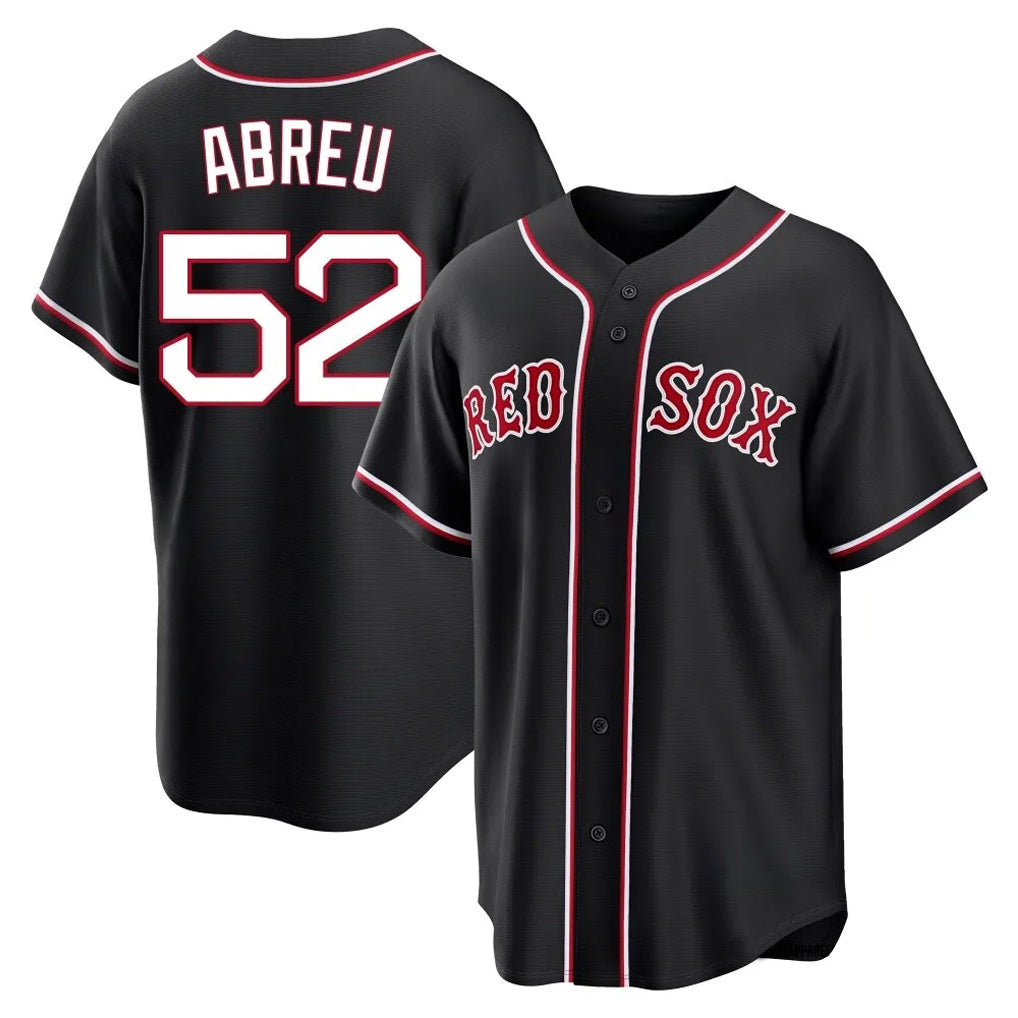 Punc B.Red Sox #52 Wilyer Abreu Player Black Out Home Game Stitched Jerseys