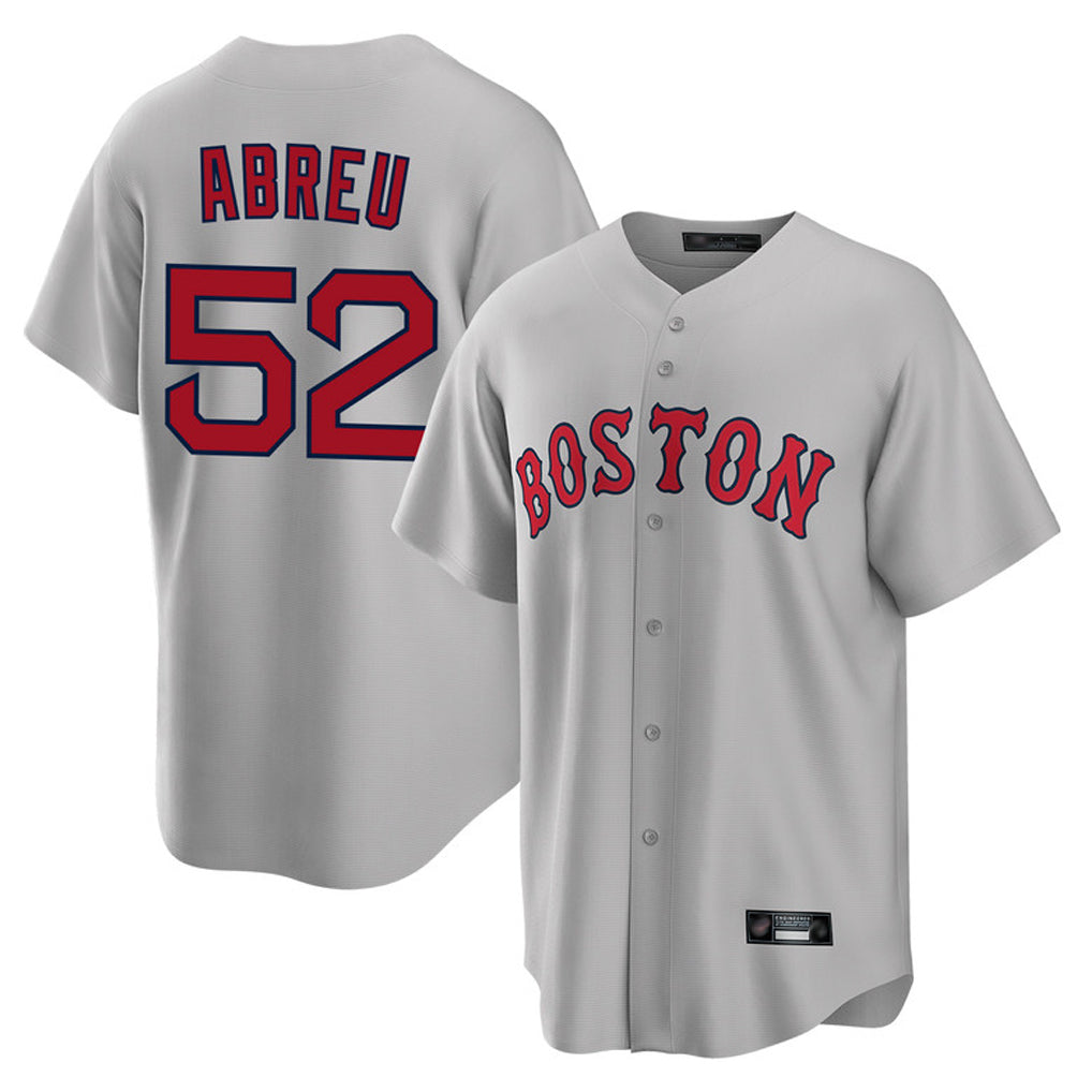Punc B.Red Sox #52 Wilyer Abreu Player Gray Road Home Game Stitched Jerseys