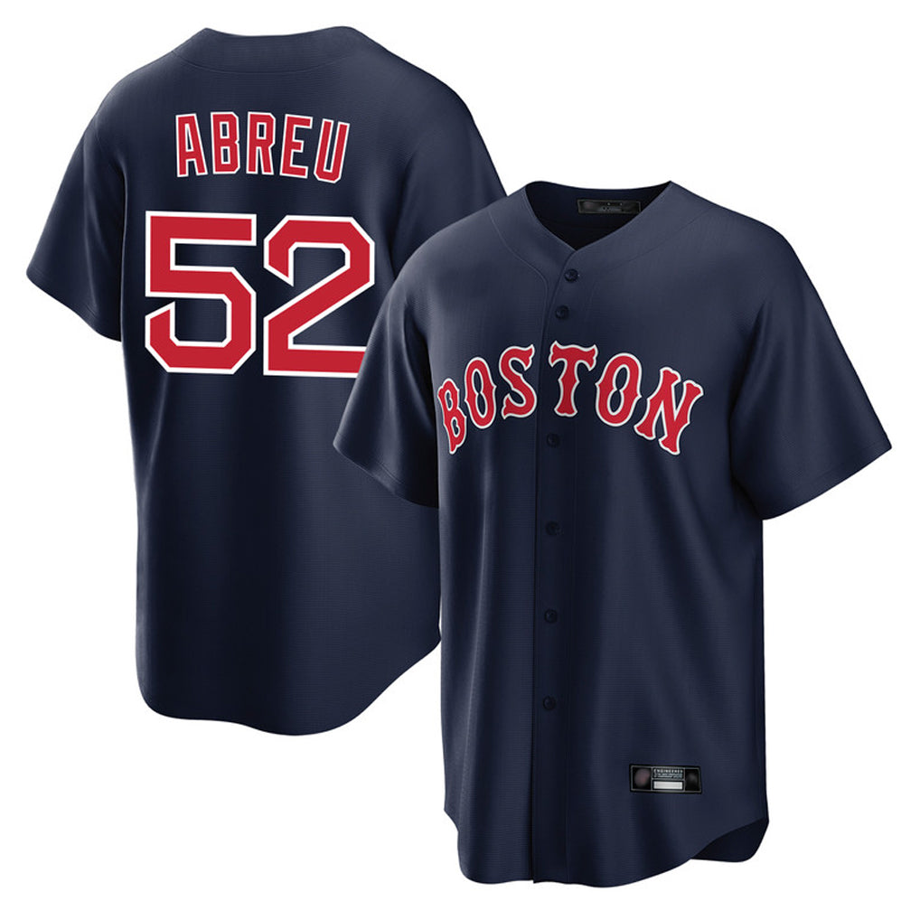 Punc B.Red Sox #52 Wilyer Abreu Player Navy Home Game Stitched Jerseys