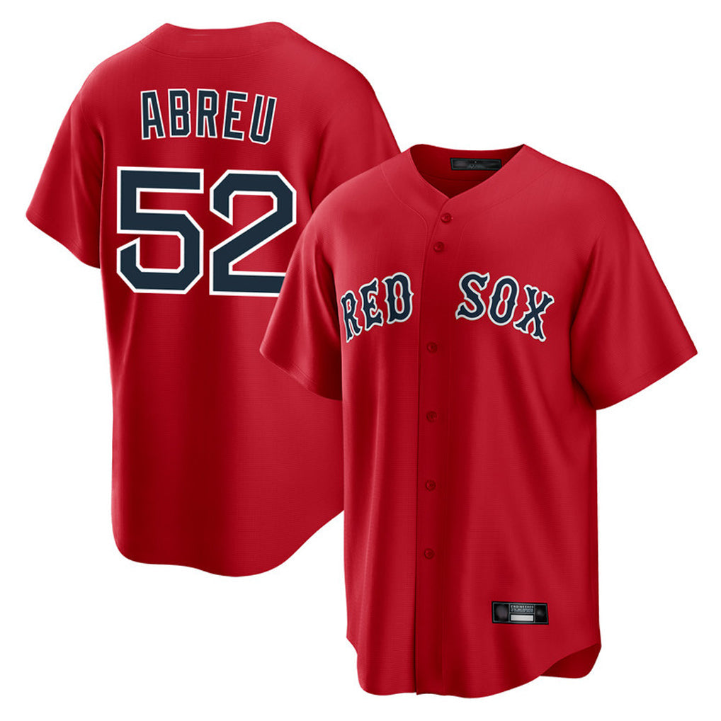 Punc B.Red Sox #52 Wilyer Abreu Player Red Home Game Stitched Jerseys