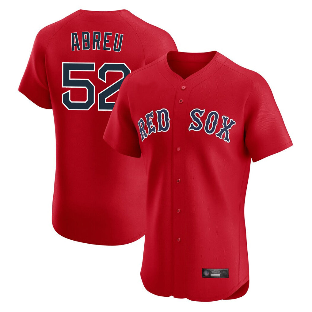 Punc B.Red Sox #52 Wilyer Abreu Player Red Limited Elite Home Game Stitched Jerseys