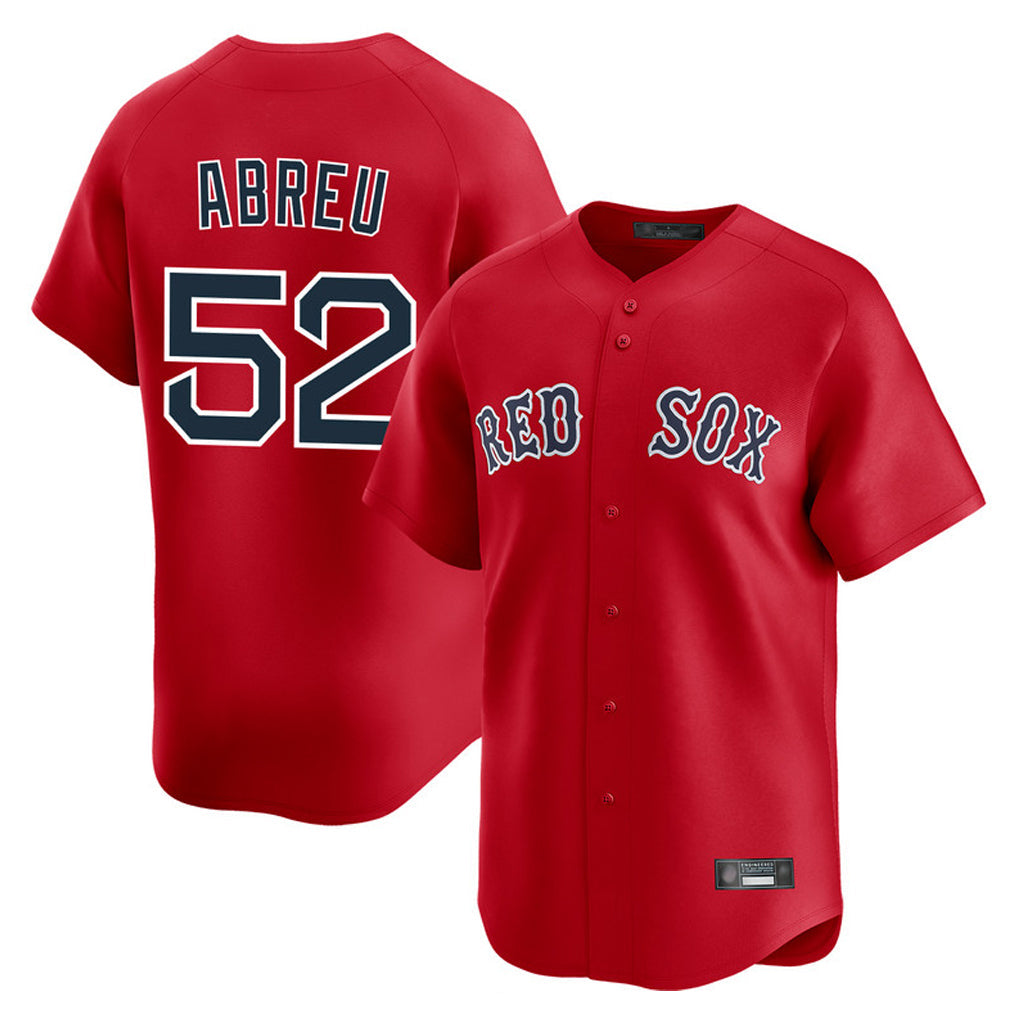 Punc B.Red Sox #52 Wilyer Abreu Player Red Limited Home Game Stitched Jerseys