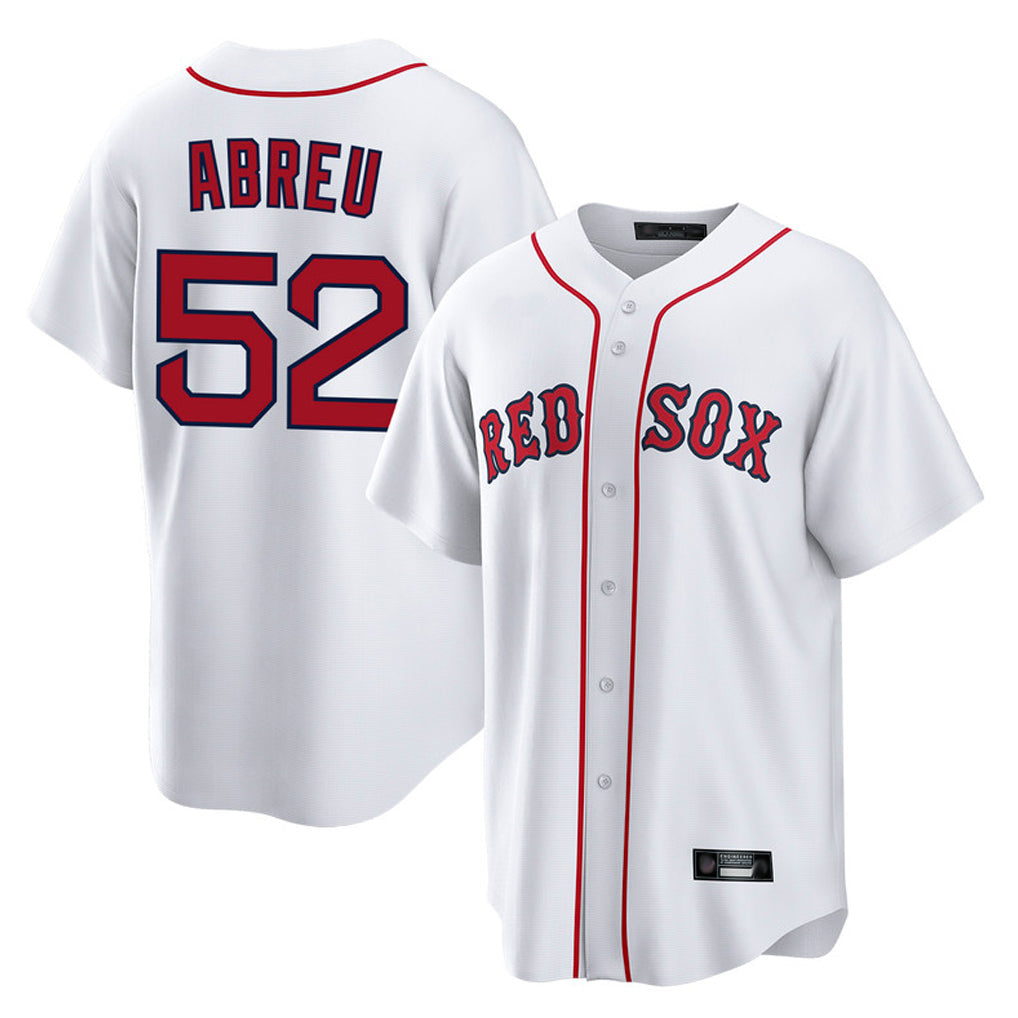 Punc B.Red Sox #52 Wilyer Abreu Player White Home Game Stitched Jerseys