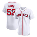 Punc B.Red Sox #52 Wilyer Abreu Player White Limited Elite Home Game Stitched Jerseys