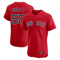 Punc B.Red Sox #55 Ranger Su¨¢rez Player Red Limited Elite Home Game Stitched Jerseys