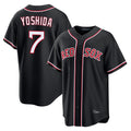 Punc B.Red Sox #7 Masataka Yoshida Player Black Out Home Game Stitched Jerseys