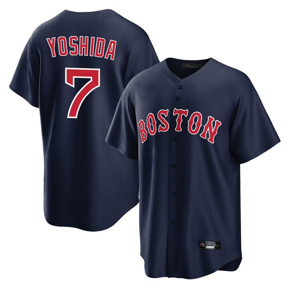 Punc B.Red Sox #7 Masataka Yoshida Player Navy Home Game Stitched Jersey