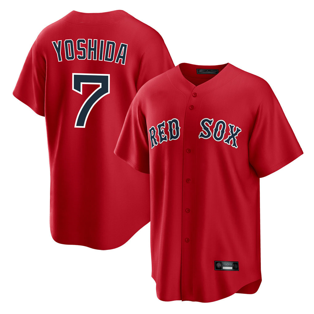 Punc B.Red Sox #7 Masataka Yoshida Player Red Home Game Stitched Jersey