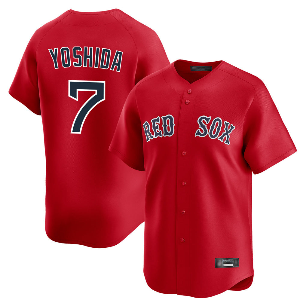 Punc B.Red Sox #7 Masataka Yoshida Player Red Limited Home Game Stitched Jersey