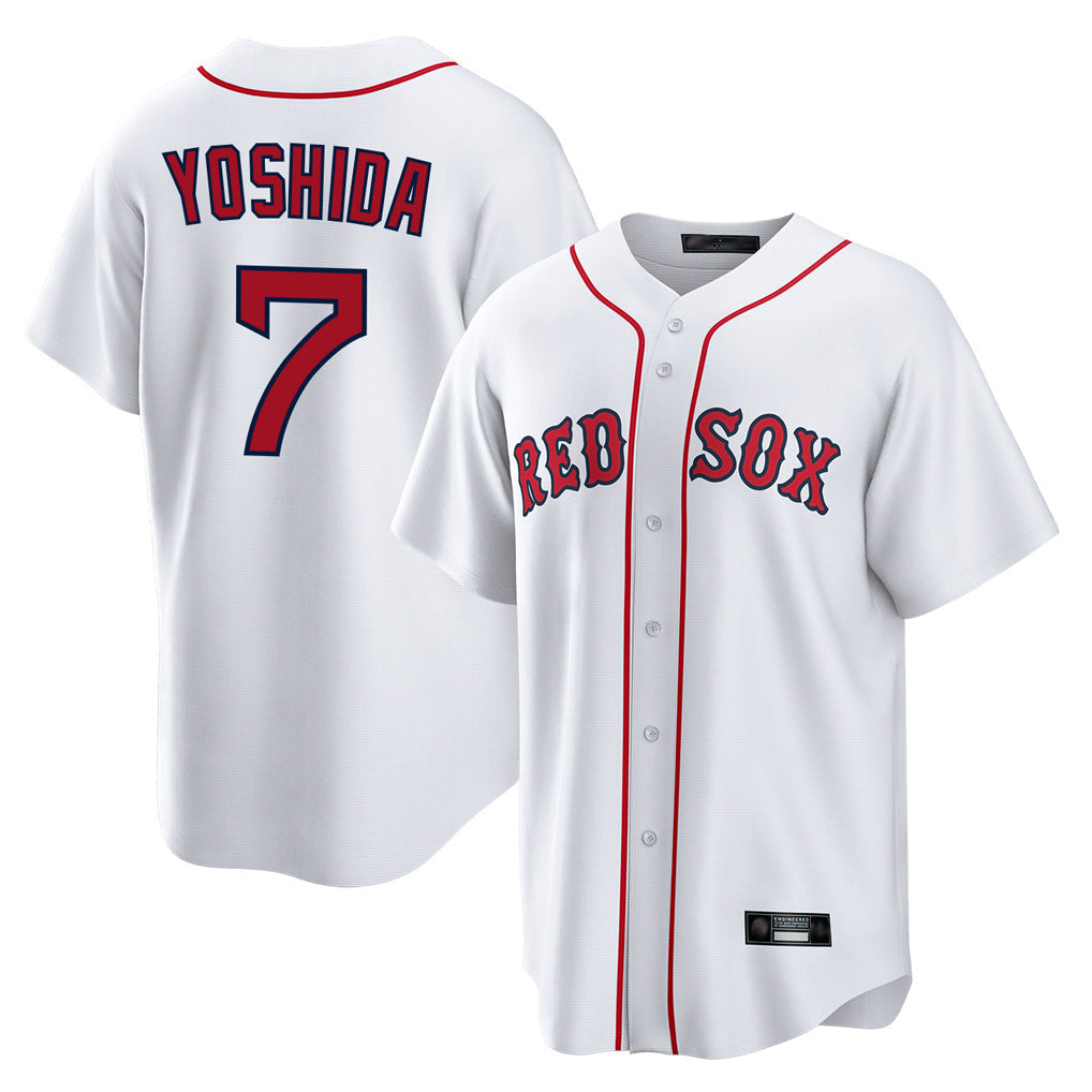Punc B.Red Sox #7 Masataka Yoshida Player White Home Game Stitched Jersey