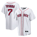 Punc B.Red Sox #7 Masataka Yoshida Player White Home Game Stitched Jersey