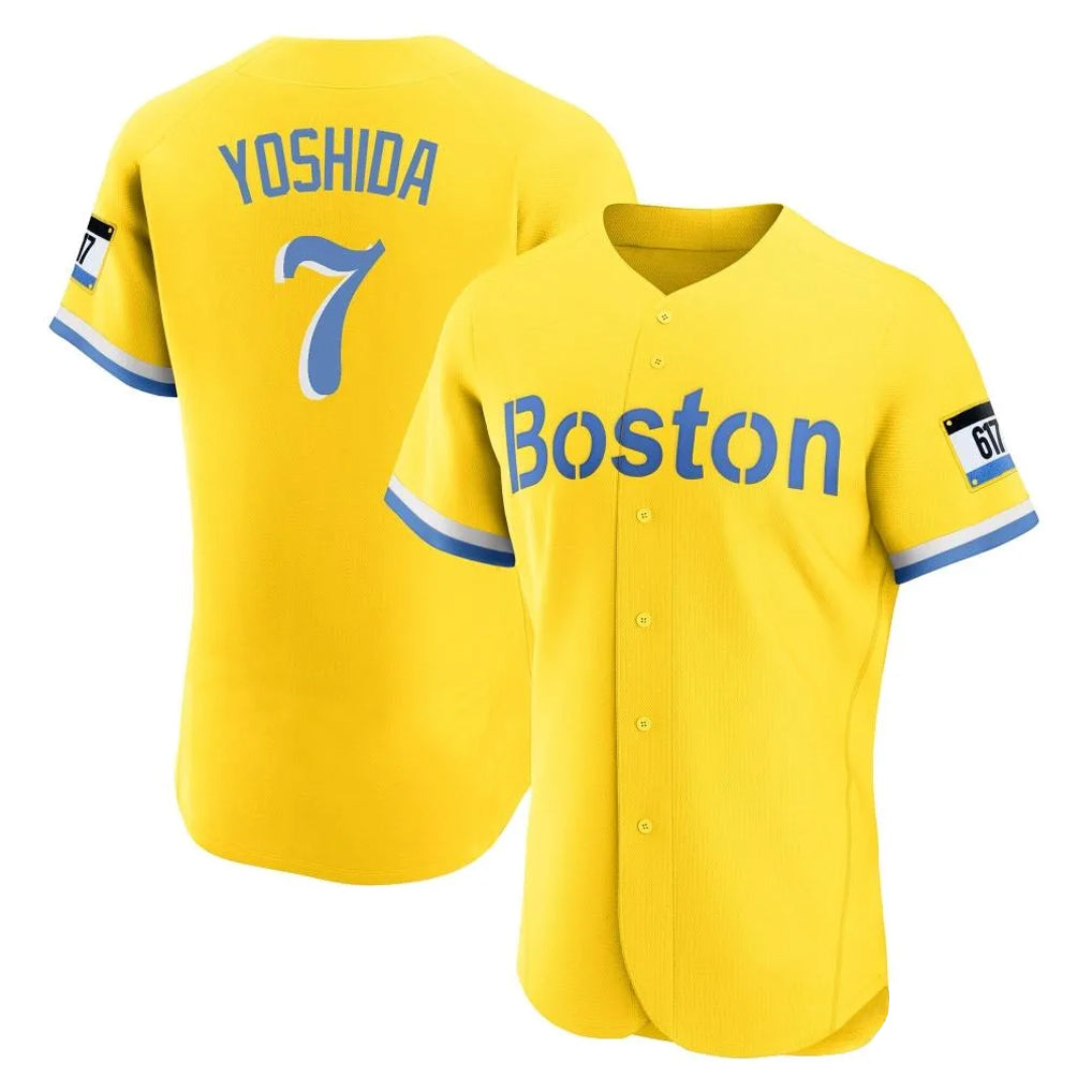 Punc B.Red Sox #7 Masataka Yoshida Player Yellow Limited Elite Home Game Stitched Jersey