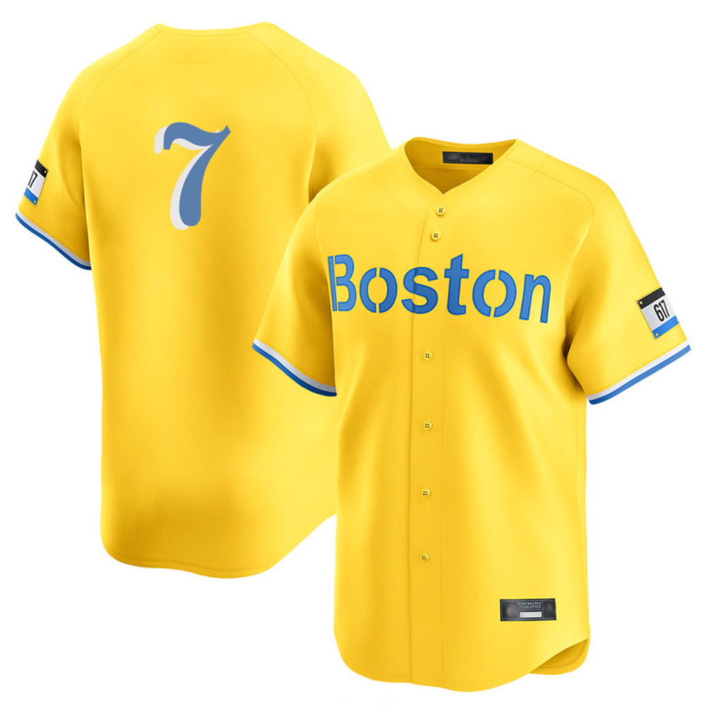 Punc B.Red Sox #7 Masataka Yoshida Player Yellow Limited Home Game Stitched Jersey