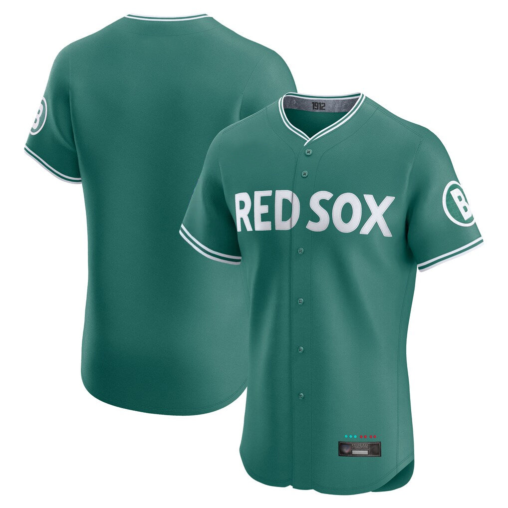 Punc B.Red Sox Blank Player Green City Connect Limited Elite Home Game Stitched Jerseys