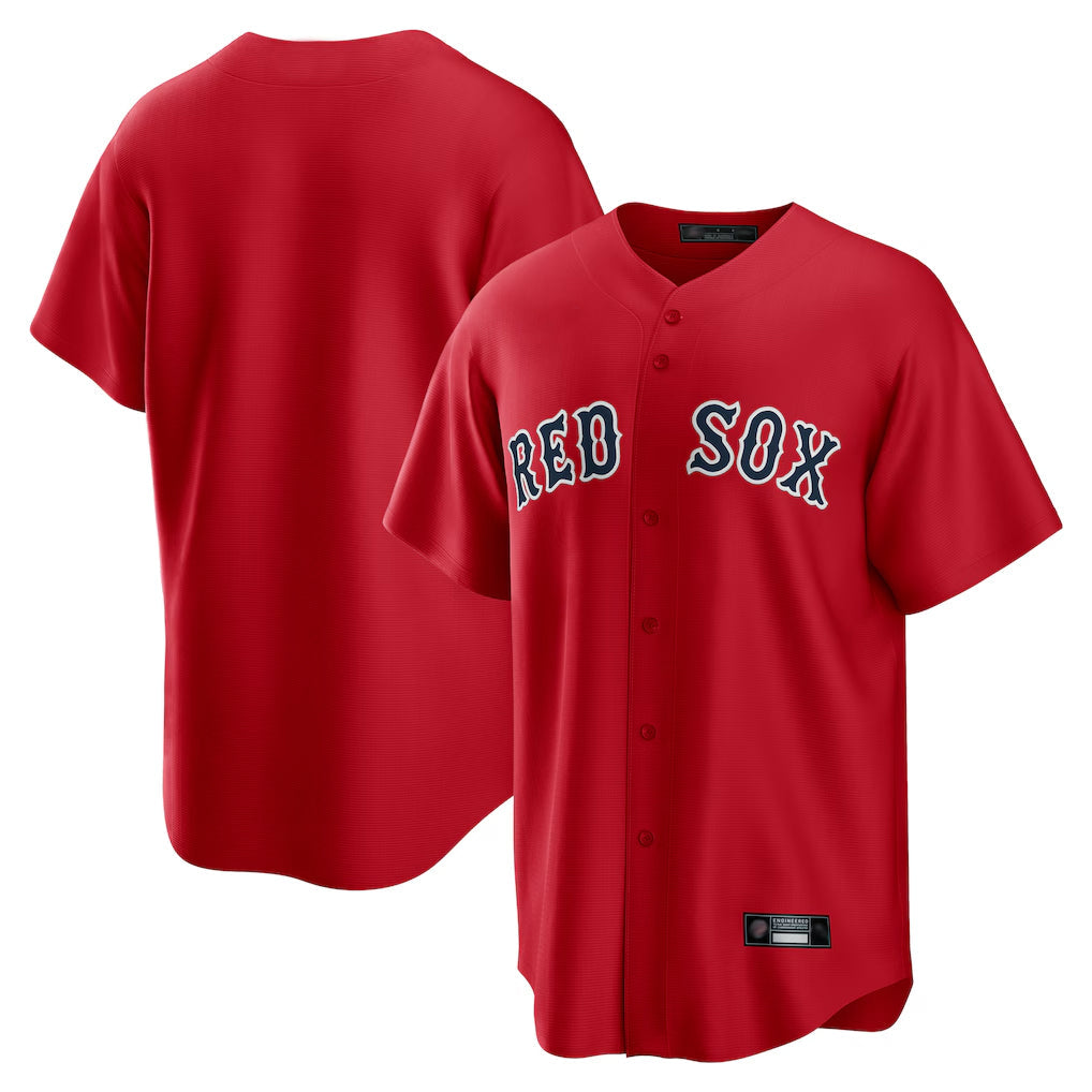 Punc B.Red Sox Blank Player Red Home Game Stitched Jerseys