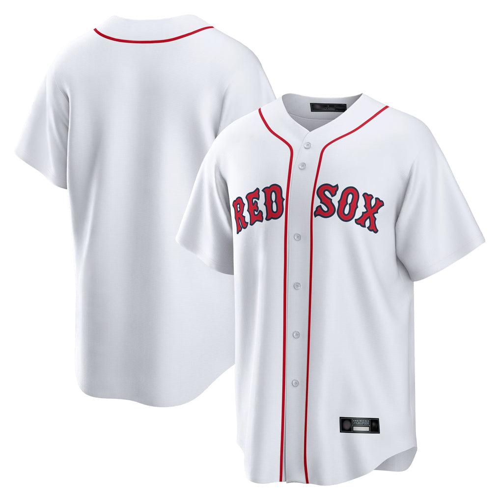 Punc B.Red Sox Blank Player White Home Game Stitched Jerseys