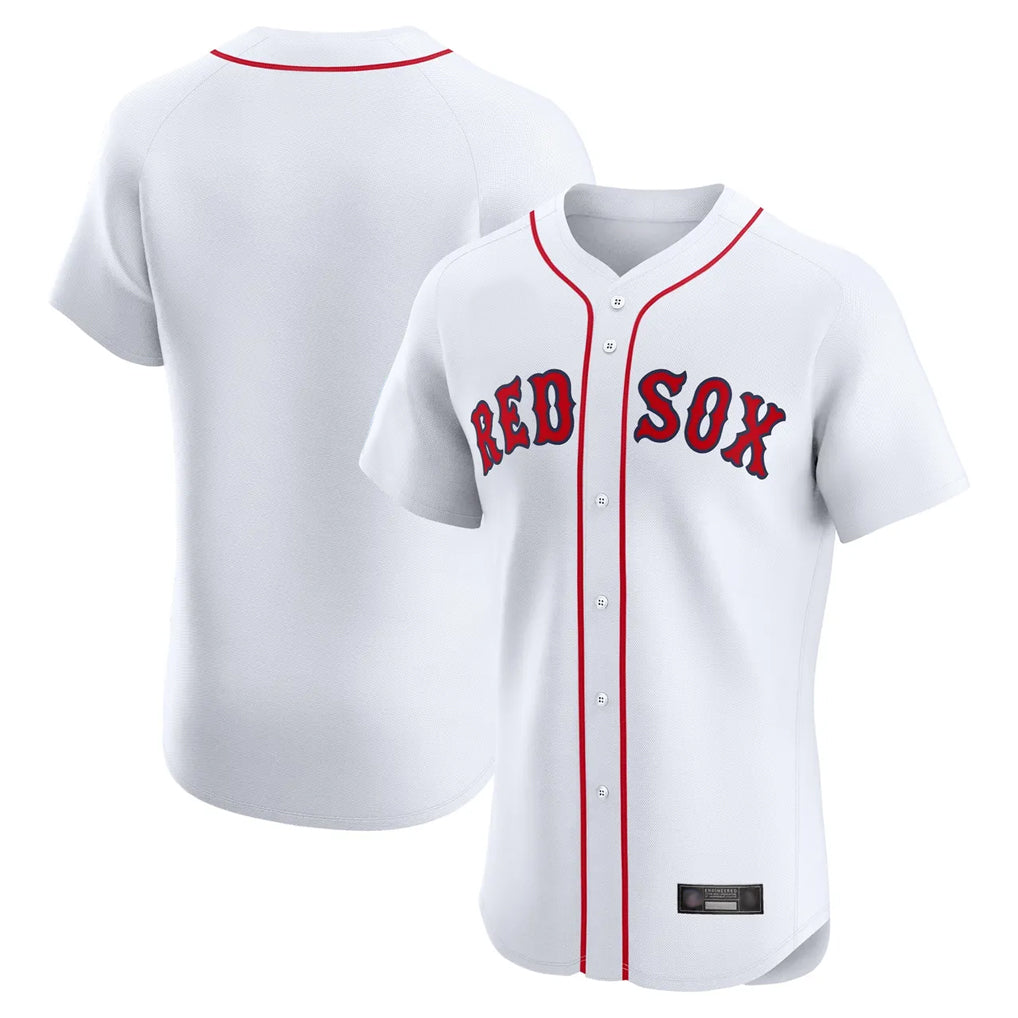 Punc B.Red Sox Blank Player White Limited Elite Home Game Stitched Jerseys