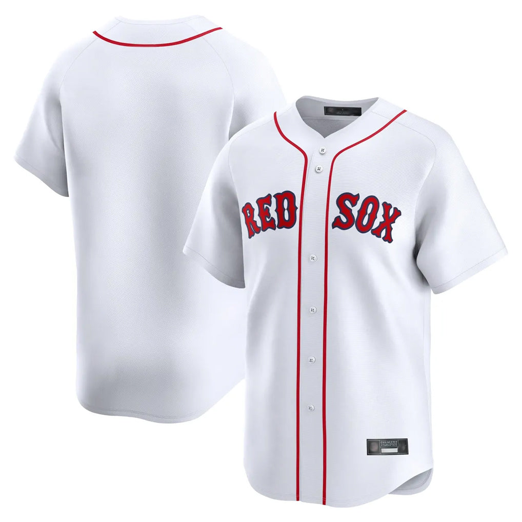 Punc B.Red Sox Blank Player White Limited Home Game Stitched Jerseys