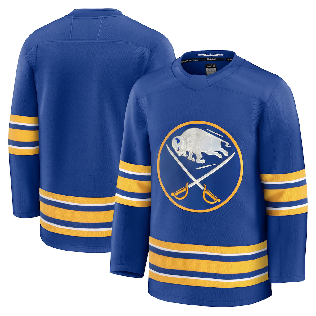 Punc B.Sabres Royal Home Premium Stitched Jerseys