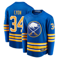 Punc B.Sabres #34 Alex Lyon Royal Home Breakaway Stitched Jerseys