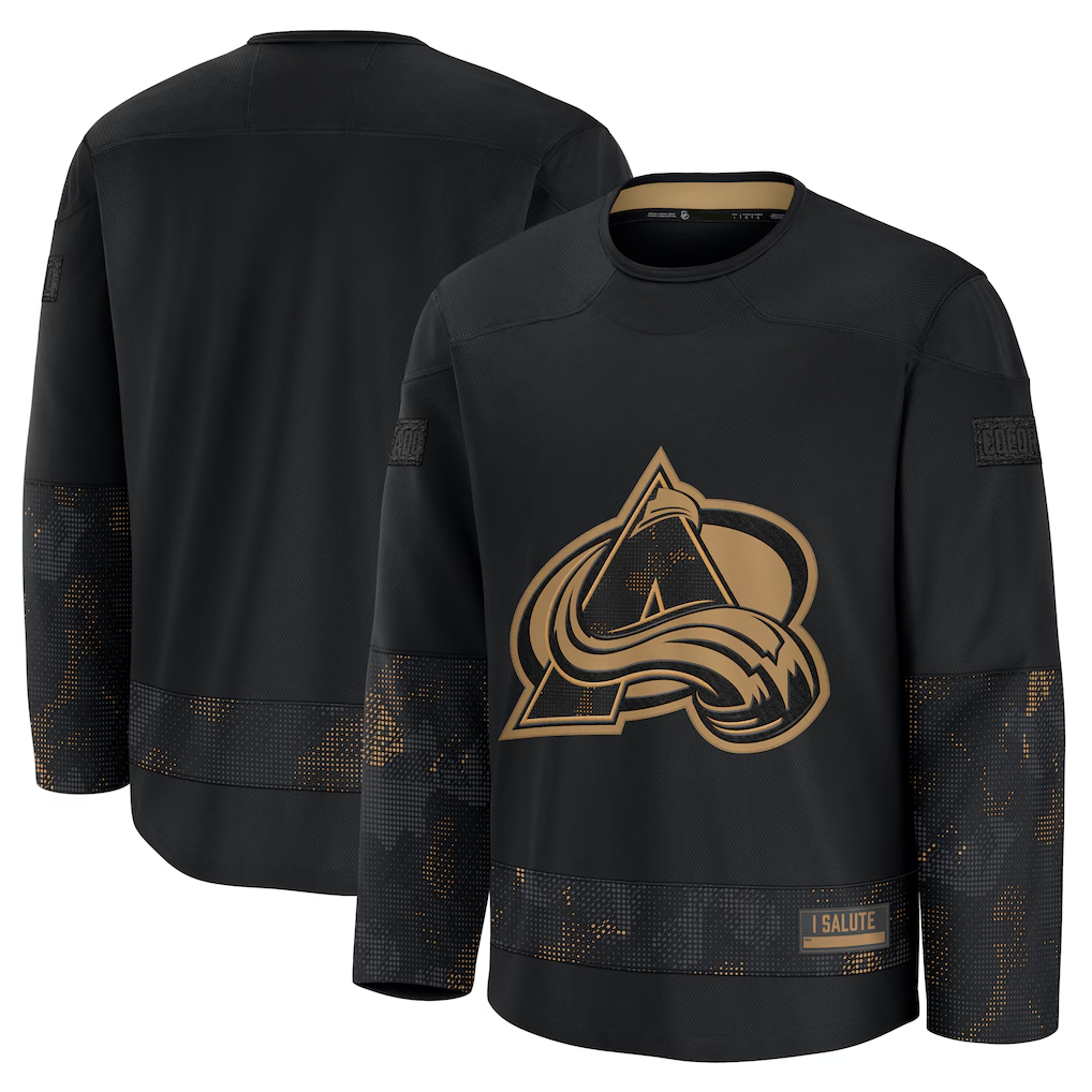 Punc C.Avalanche Black 2024 Military Appreciation Practice Jerseys