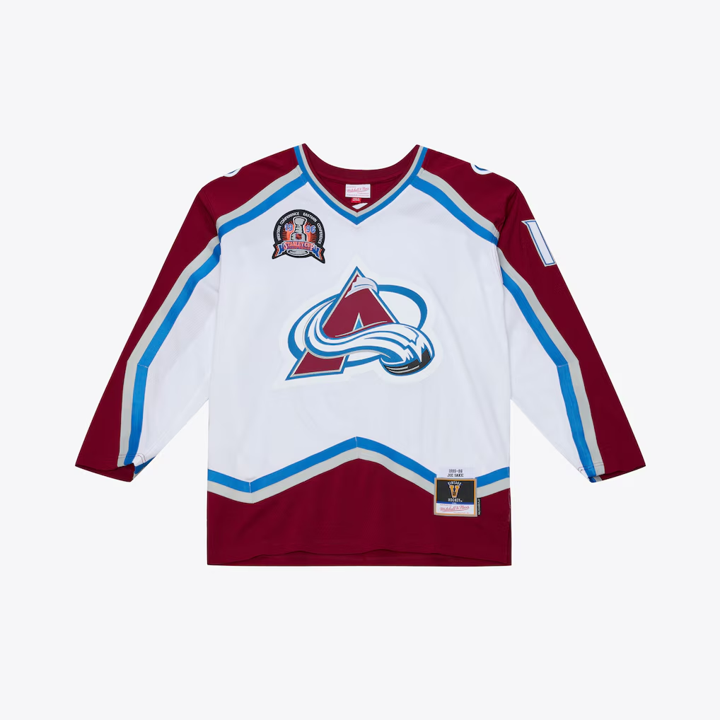 Punc C.Avalanche Joe Sakic Mitchell & Ness White 1995 Power Play Jerseys