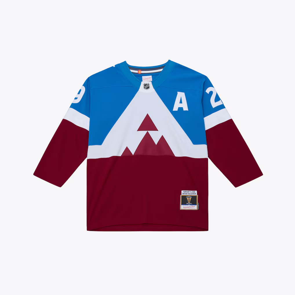 Punc C.Avalanche Nathan MacKinnon Mitchell & Ness Blue 2020 Power Play Jerseys
