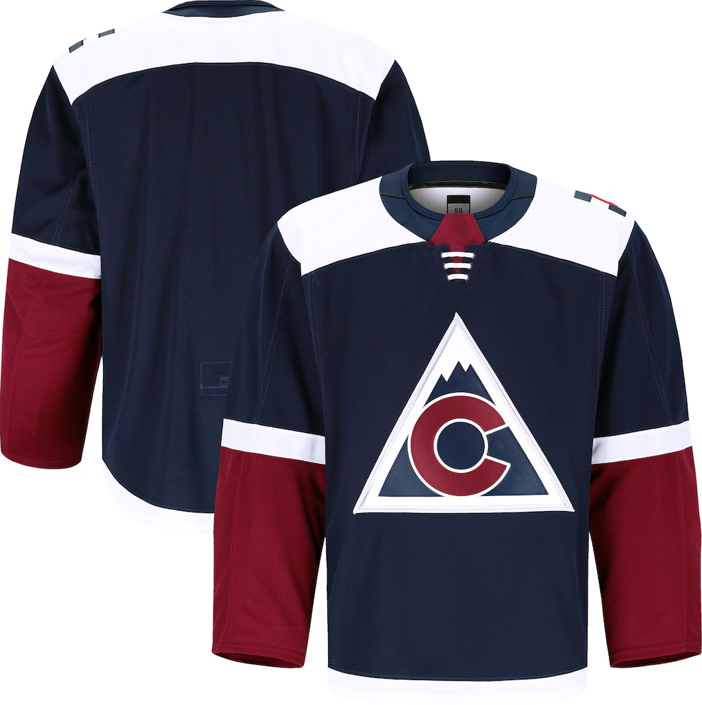 Punc C.Avalanche Navy Alternate Authentic Pro Jerseys