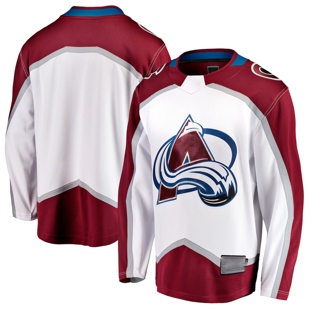 Punc C.Avalanche White Away Breakaway Jerseys