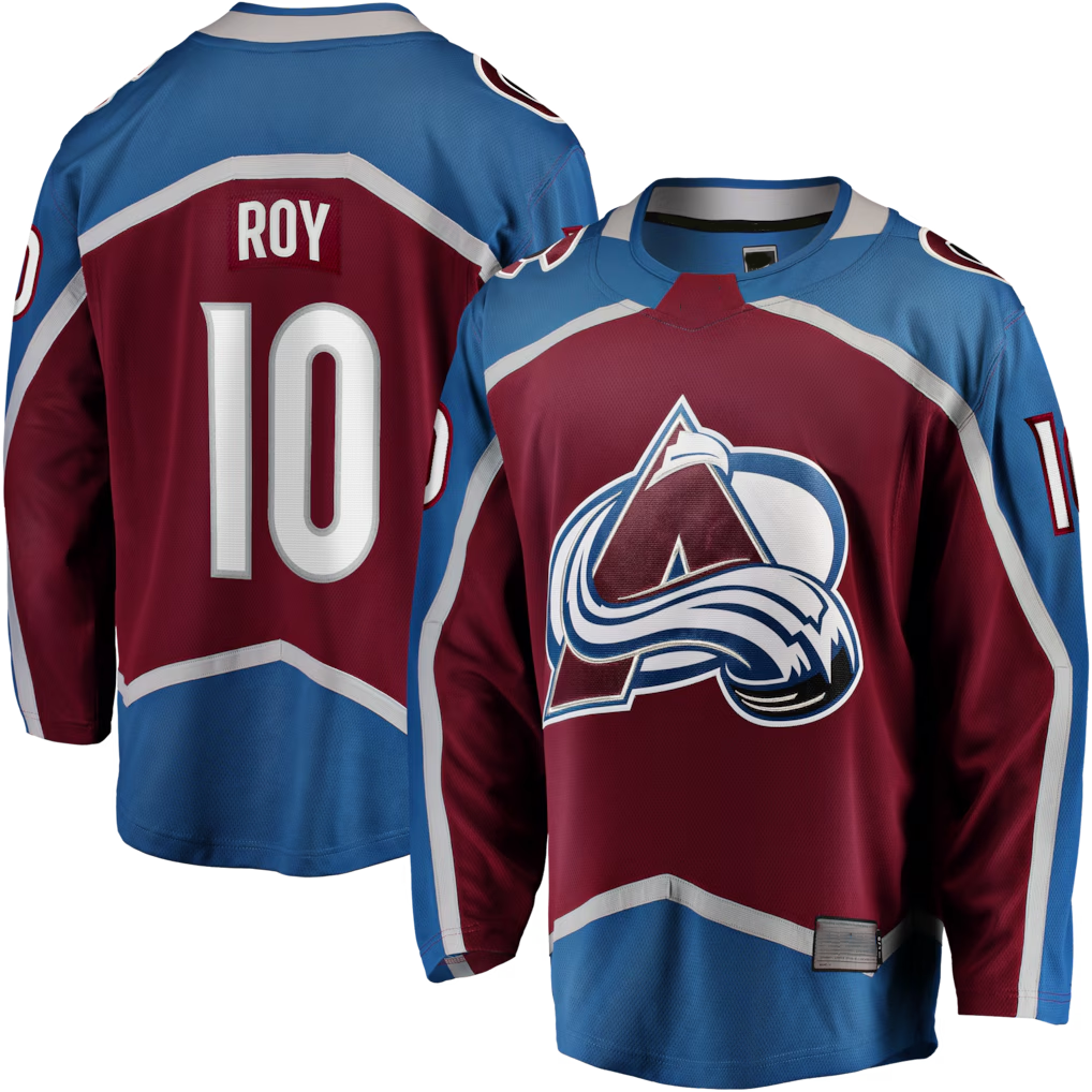 Punc C.Avalanche #10 Nicolas Roy Burgundy Home Breakaway Jerseys