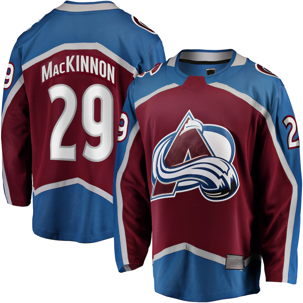 Punc C.Avalanche #29 Nathan MacKinnon Burgundy Home Breakaway Jerseys
