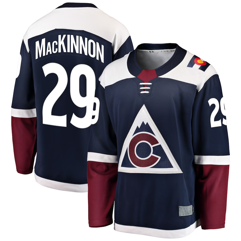 Punc C.Avalanche #29 Nathan MacKinnon Navy Breakaway Jerseys