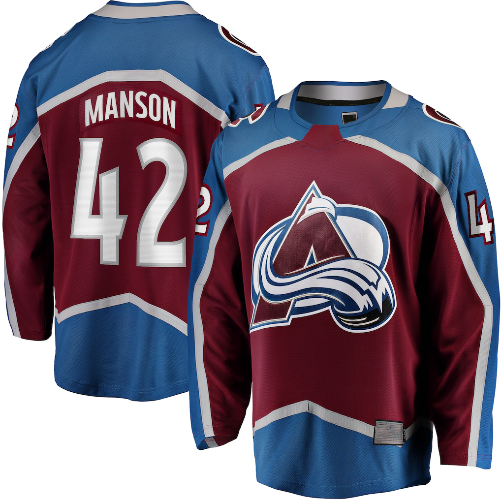 Punc C.Avalanche #42 Josh Manson Burgundy Home Breakaway Player Jerseys