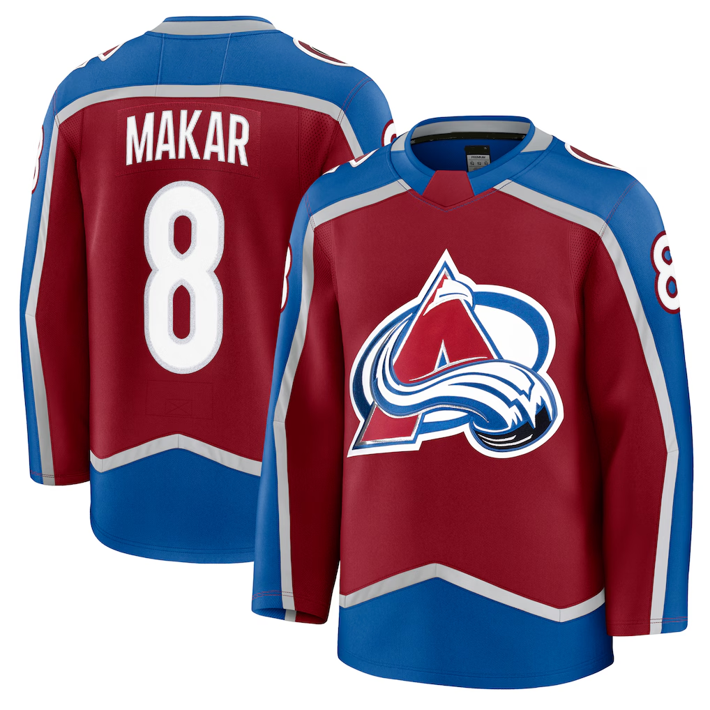 Punc C.Avalanche #8 Cale Makar Burgundy Home Premium Jerseys