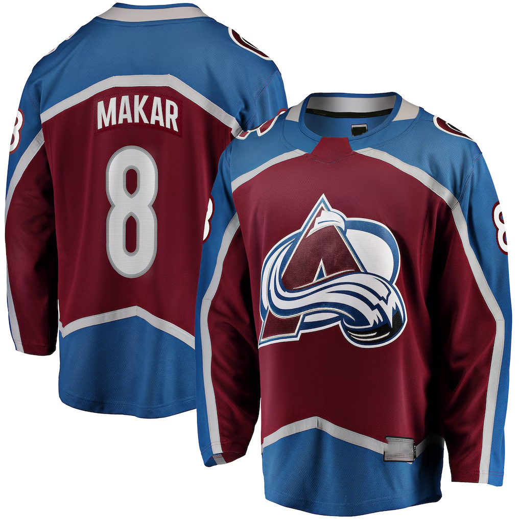 Punc C.Avalanche #8 Cale Makar Maroon  Home Breakaway Player Jerseys
