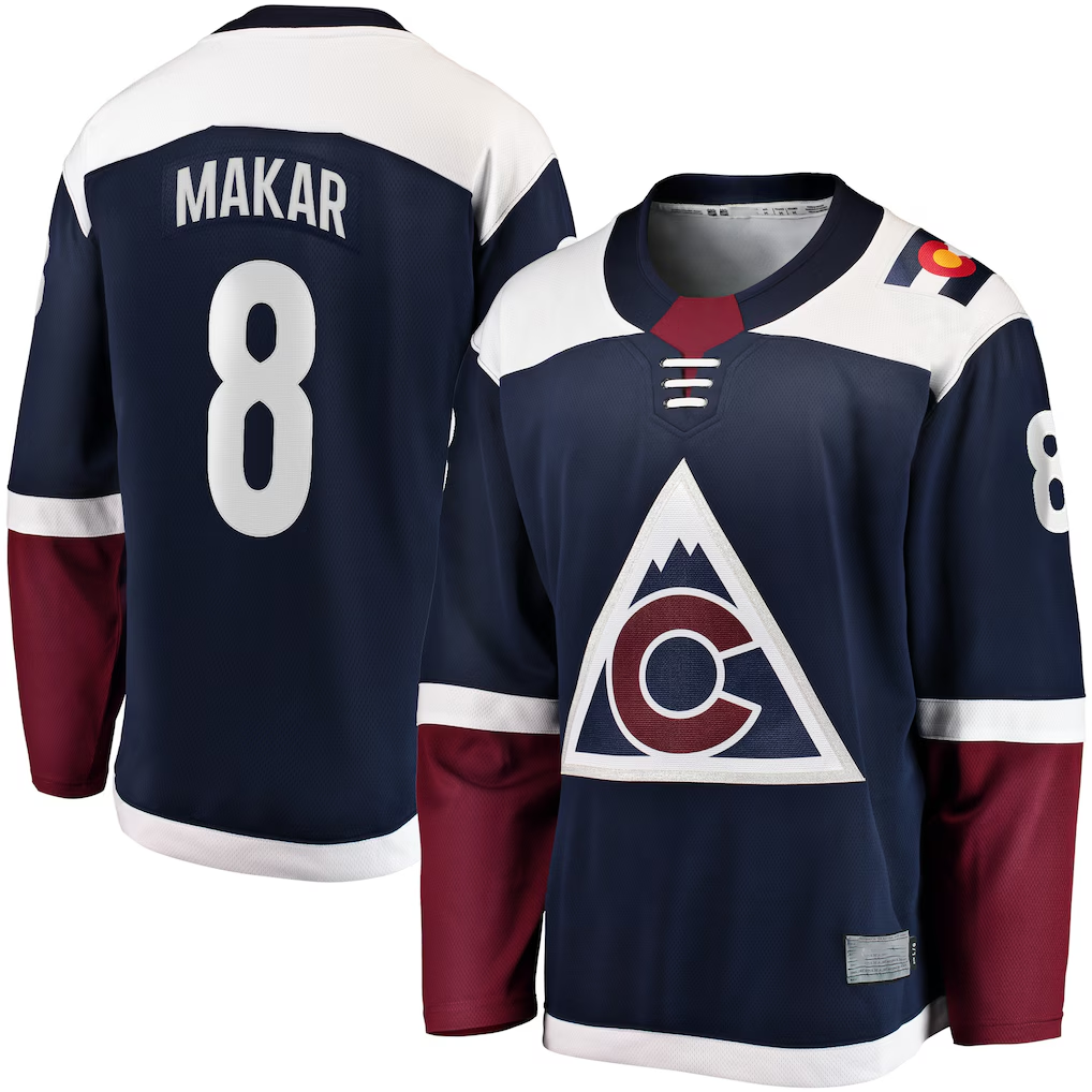 Punc C.Avalanche #8 Cale Makar Navy Breakaway Jerseys