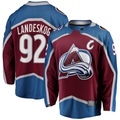 Punc C.Avalanche #92 Gabriel Landeskog Burgundy Captain Patch Home Breakaway Jerseys